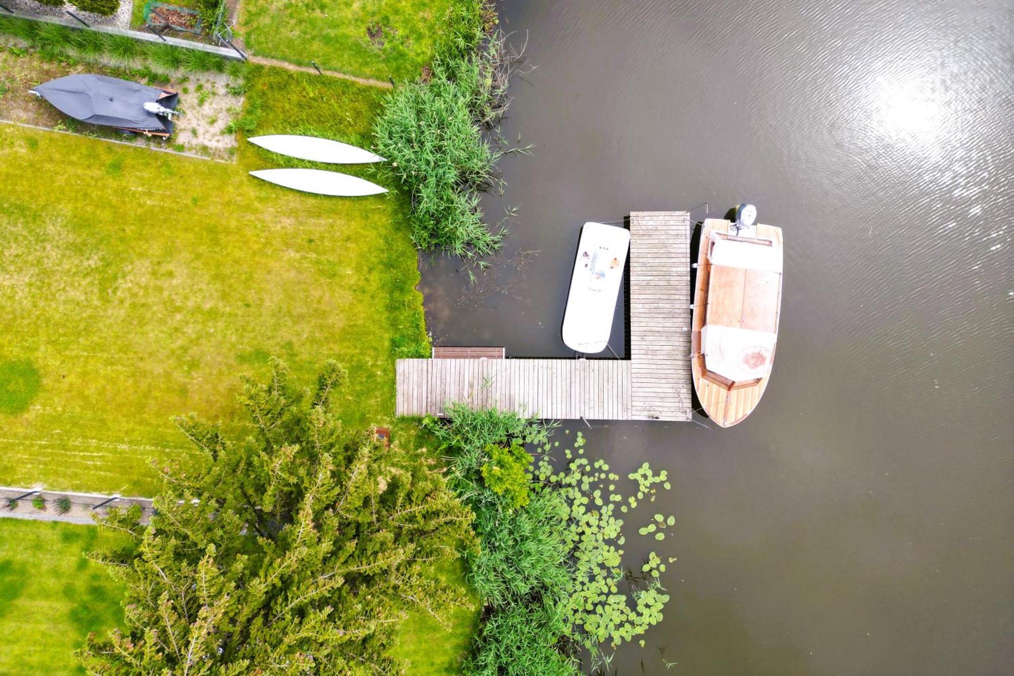 4Jeziora - Prywatny Dostep Do Rzeki, Pomost, Ogrodem, Wiata Grillowa, Rowerek Wodny, Kajaki I Sup W Cenie, Parking, Psiaki Dozwolone Iława Exteriér fotografie